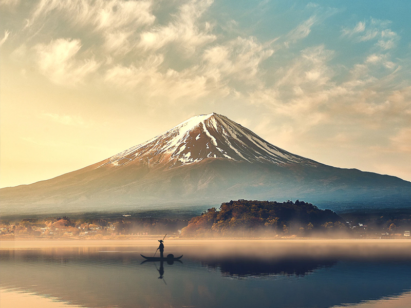Snow Capped Volcano